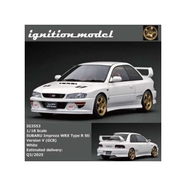 PRE-ORD3R Ignition Modeliukas 1/18 Subaru Impreza WRX Type R Sti Version V (GC8), white PRE-ORD3R Ignition Modeliukas 1/18 Subaru Impreza WRX Type R Sti Version V (GC8), white