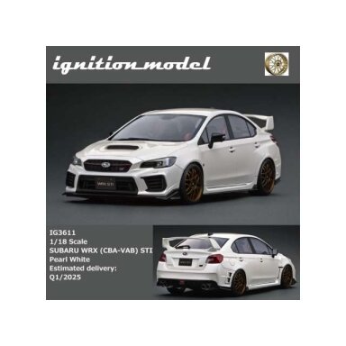 PRE-ORD3R Ignition Modeliukas 1/18 Subaru WRX (CBA-VAB) STI, pearl white PRE-ORD3R Ignition Modeliukas 1/18 Subaru WRX (CBA-VAB) STI, pearl white
