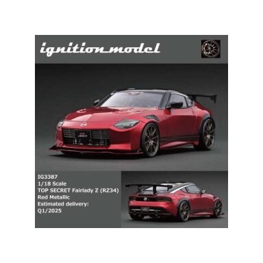 Ignition Modeliukas 1/18 TOP SECRET Fairlady Z (RZ34), red metallic Ignition Modeliukas 1/18 TOP SECRET Fairlady Z (RZ34), red metallic