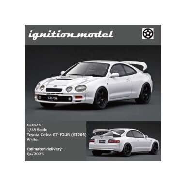 PRE-ORD3R Ignition Modeliukas 1/18 Toyota Celica GT-FOUR (ST205), white
