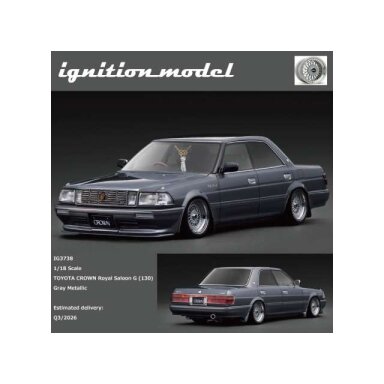 PRE-ORD3R Ignition Modeliukas 1/18 Toyota Crown Royal Saloon G (130), gray metallic PRE-ORD3R Ignition Modeliukas 1/18 Toyota Crown Royal Saloon G (130), gray metallic
