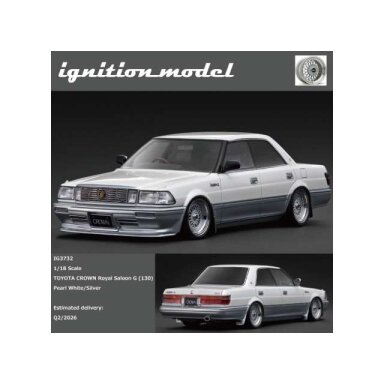 PRE-ORD3R Ignition Modeliukas 1/18 Toyota Crown Royal Saloon G (130), pearl white/silver PRE-ORD3R Ignition Modeliukas 1/18 Toyota Crown Royal Saloon G (130), pearl white/silver