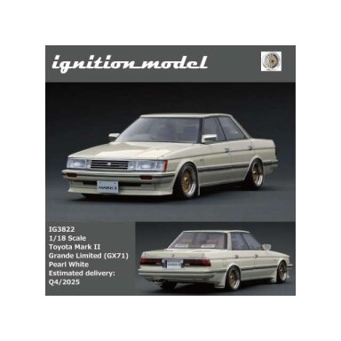 PRE-ORD3R Ignition Modeliukas 1/18 Toyota Mark II Grande (GX71), pearl white PRE-ORD3R Ignition Modeliukas 1/18 Toyota Mark II Grande (GX71), pearl white