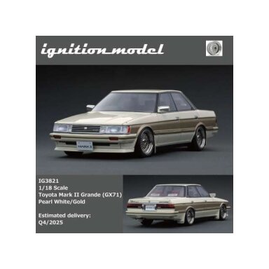 PRE-ORD3R Ignition Modeliukas 1/18 Toyota Mark II Grande (GX71), pearl white/gold PRE-ORD3R Ignition Modeliukas 1/18 Toyota Mark II Grande (GX71), pearl white/gold