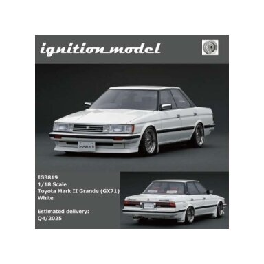PRE-ORD3R Ignition Modeliukas 1/18 Toyota Mark II Grande (GX71), white PRE-ORD3R Ignition Modeliukas 1/18 Toyota Mark II Grande (GX71), white