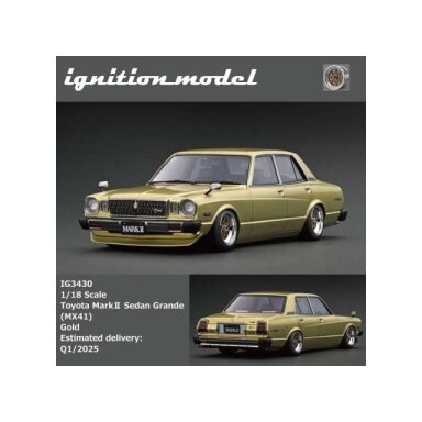 Ignition Modeliukas 1/18 Toyota Mark II Sedan Grande (MX41), gold Ignition Modeliukas 1/18 Toyota Mark II Sedan Grande (MX41), gold
