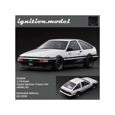 PRE-ORD3R Ignition Modeliukas 1/18 Toyota Sprinter Trueno 3Dr (AE86) H2, white/black PRE-ORD3R Ignition Modeliukas 1/18 Toyota Sprinter Trueno 3Dr (AE86) H2, white/black