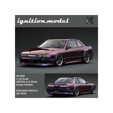 PRE-ORD3R Ignition Modeliukas 1/18 VERTEX S13 Silvia, purple metallic