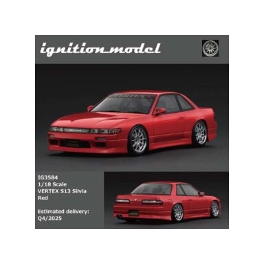 PRE-ORD3R Ignition Modeliukas 1/18 Vertex S13 Silvia, red
