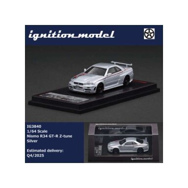 Ignition Modeliukas 1/64 Nismo R34 GT-R Z-tue, silver (yra Sandėlyje) Ignition Modeliukas 1/64 Nismo R34 GT-R Z-tue, silver (yra Sandėlyje)