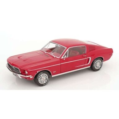 PRE-ORD3R KK - Scale 1/12 1968 Ford Mustang GT Fastback with opening doors and hood, red