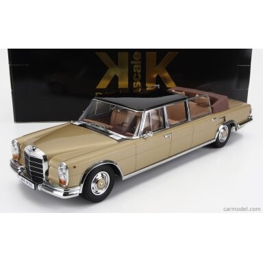 PRE-ORD3R KK Scale 1/18 1964 Mercedes Benz 600 W100 Landaulet, gold/black