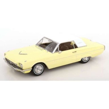 PRE-ORD3R KK - Scale 1/18 1966 Ford Thunderbird Hardtop Coupe, light yellow/white