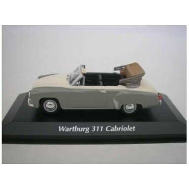 Maxichamps Modeliukas 1/43 1958 Wartburg A 311 Cabriolet, grey/white Maxichamps Modeliukas 1/43 1958 Wartburg A 311 Cabriolet, grey/white