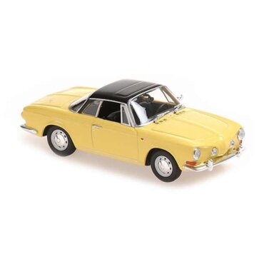 PRE-ORD3R Maxichamps 1/43 1966 Volkswagen Karmann Ghia 1600, yellow/black
