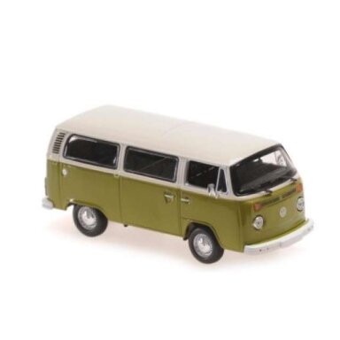 PRE-ORD3R Maxichamps 1/43 1972 Volkswagen T2 Bus, white/green