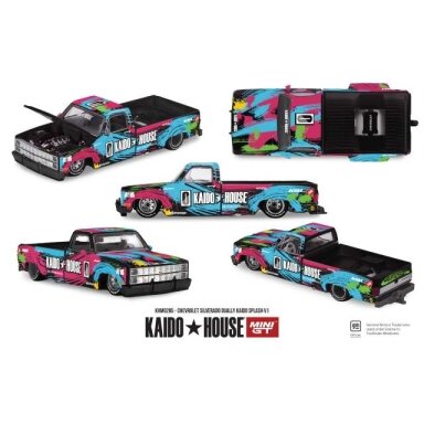 MINI GT Kaido House Modeliukas 1/64 1980 Chevrolet Silverado Dually Kaido Splash V1, various