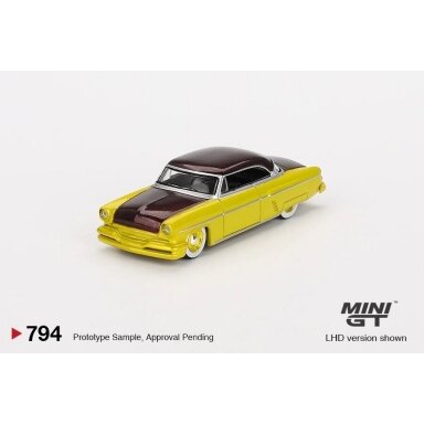 Mini GT  1/64 1954 Lincoln Capri Hot Rod, lime yellow