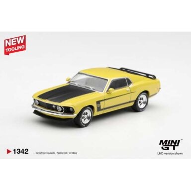 MINI GT Modeliukas 1/64 1969 Ford Mustang Boss 302, bright yellow MINI GT Modeliukas 1/64 1969 Ford Mustang Boss 302, bright yellow