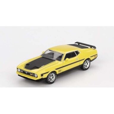 Mini GT 1/64 1971 Ford Mustang Mach 1, grabber yellow