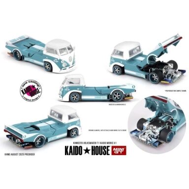 Mini GT Modeliukas 1/64 1972 Volkswagen T1 Pickup *Kaido Works V1*, blue/white (yra Sandėlyje) Mini GT Modeliukas 1/64 1972 Volkswagen T1 Pickup *Kaido Works V1*, blue/white (yra Sandėlyje)