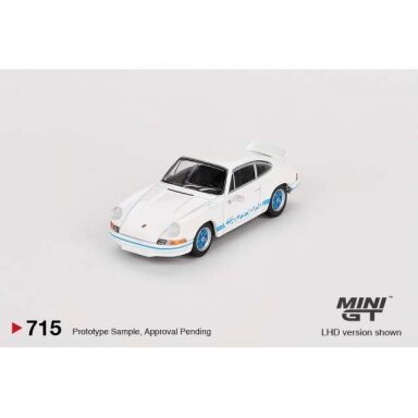 Mini GT Modeliukas 1/64 1974 Porsche 911 (901) Carrera RS 2.7 grand prix white with blue livery Mini GT Modeliukas 1/64 1974 Porsche 911 (901) Carrera RS 2.7 grand prix white with blue livery