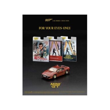 MINI GT Modeliukas 1/64 1981 Lotus Esprit Turbo *For Your Eyes Only* English Blister Packaging, red MINI GT Modeliukas 1/64 1981 Lotus Esprit Turbo *For Your Eyes Only* English Blister Packaging, red