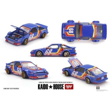 Mini GT Modeliukas 1/64 1983 Toyota AE86 Sprinter Trueno *Kaido Racing* V1, blue/orange/red/yellow Mini GT Modeliukas 1/64 1983 Toyota AE86 Sprinter Trueno *Kaido Racing* V1, blue/orange/red/yellow