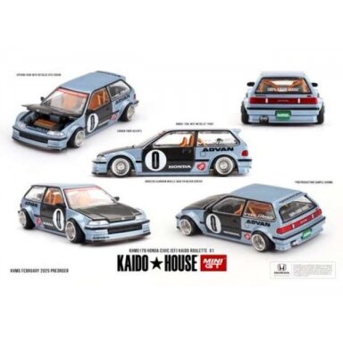 Mini GT Kaido House Modeliukas 1/64 1987 Honda Civic (EF) Roulette V1, blue/black (yra Sandėlyje) Mini GT Kaido House Modeliukas 1/64 1987 Honda Civic (EF) Roulette V1, blue/black (yra Sandėlyje)