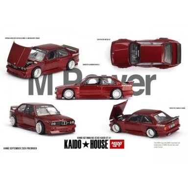 Mini GT Modeliukas 1/64 1989 BMW M3 (E30) Kaido GT V1, red (yra Sandėlyje)