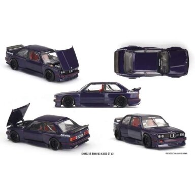 Mini GT Modeliukas 1/64 1989 BMW M3 (E30) Kaido GT V2, purple (yra Sandėlyje) Mini GT Modeliukas 1/64 1989 BMW M3 (E30) Kaido GT V2, purple (yra Sandėlyje)