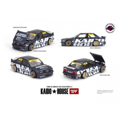 Mini GT Modeliukas 1/64 1989 BMW M3 (E30) Kaido Works, blue (yra Sandėlyje) Mini GT Modeliukas 1/64 1989 BMW M3 (E30) Kaido Works, blue (yra Sandėlyje)