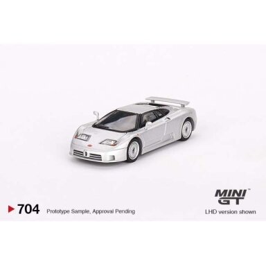 PRE-ORD3R Mini GT 1/64 1995 Bugatti EB110 GT, grey-silver
