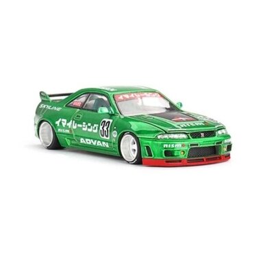 Mini GT Kaido House Modeliukas 1/64 1995 Nissan Skyline GT-R (R33) Imai Racing V1, green Mini GT Kaido House Modeliukas 1/64 1995 Nissan Skyline GT-R (R33) Imai Racing V1, green