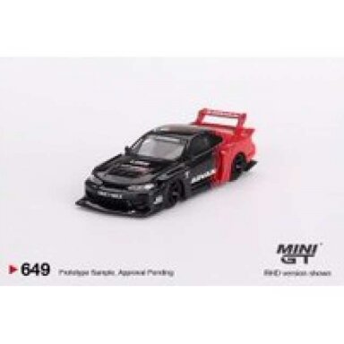 Mini GT 1/64 1999 Nissan Silvia (S15) LB- Super Silhouette, red/black