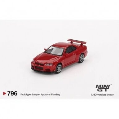 Mini GT Modeliukas 1/64 1999 Nissan Skyline GT-R (R34) V-Spec, active red (yra Sandėlyje) Mini GT Modeliukas 1/64 1999 Nissan Skyline GT-R (R34) V-Spec, active red (yra Sandėlyje)