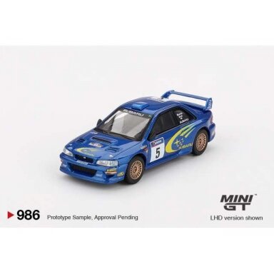 Mini GT 1/64 1999 Subaru Impreza WRC99 #5 Richard Burns/Robert Reid  Winner Rally Australia *Australia Exclusive*, blue/yellow