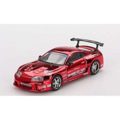 Mini GT 1/64 2014 Toyota Supra (A80) Top Secret GT-300, red chrome