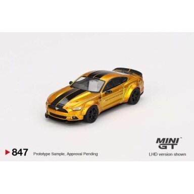 PRE-ORD3R Mini GT 1/64 2017 Ford Mustang LB-Works LB, gold