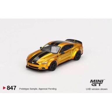 Mini GT 1/64 2017 Ford Mustang LB-Works LB, gold