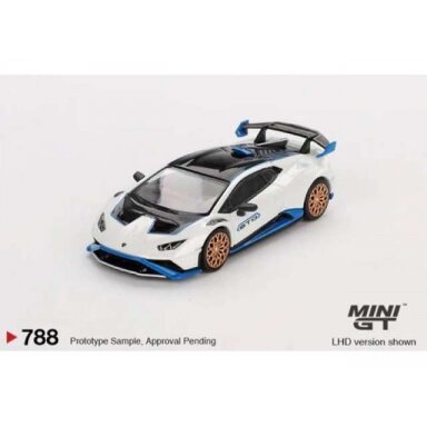 Mini GT 1/64 2023 Lamborghini Huracan *STO*, bianco asopo