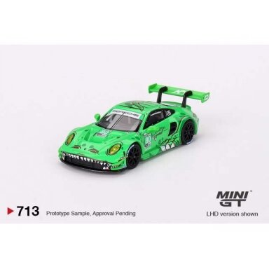 Mini GT Modeliukas 1/64 2023 Porsche 913 (992) GT3 R #80 GTD AO Racing Sebring 12hrs, green Mini GT Modeliukas 1/64 2023 Porsche 913 (992) GT3 R #80 GTD AO Racing Sebring 12hrs, green