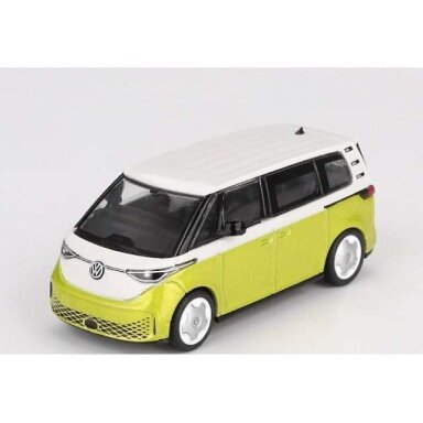 PRE-ORD3R Mini GT 1/64 2023 Volkswagen ID. Buzz, Candy white/pomelo yellow