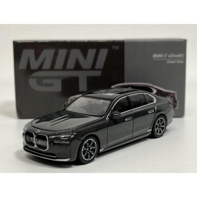 PRE-ORD3R Mini GT 1/64 2024 BMW 17 Xdrive 60, dravit grey Right Hand Drive