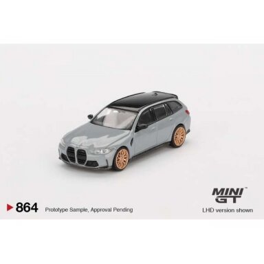 Mini GT 1/64 2024 BMW M3 Touring (G81), Competition Brooklyn Grey