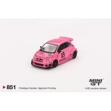 Mini GT 1/64 2024 Fiat 595 Abarth LB-Works Abas Works, pink