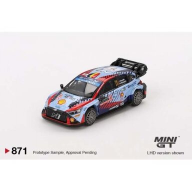 Mini GT Modeliukas 1/64 2024 Hyundai I20 N Rally 1 Hybrid #11 Winner Rally Monta Carlo, blue/red/purple Mini GT Modeliukas 1/64 2024 Hyundai I20 N Rally 1 Hybrid #11 Winner Rally Monta Carlo, blue/red/purple