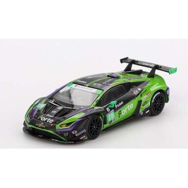 PRE-ORD3R Mini GT 1/64 2024 Lamborghini Huracan GT3 EVO2 #78 Forte Racing Daytona 24 hrs, green/black