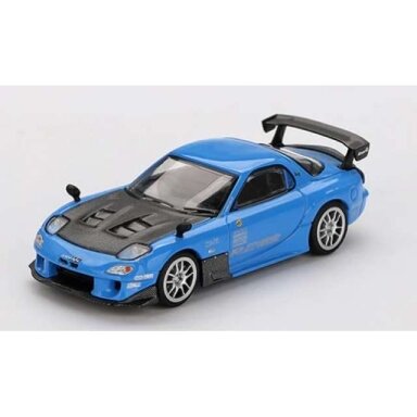 PRE-ORD3R Mini GT 1/64 2024 Mazda RX7 (FD3S) Re-Amemiya 20B NA 3ROTOR-7 AMA-SAN GO, blue