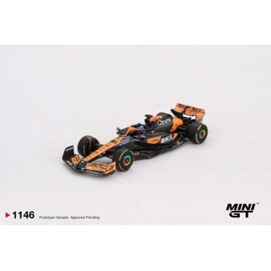 PRE-ORD3R Mini GT 1/64 2024 McLaren MCL38 #81 Oscar Piastri Hungarian F1 GP, orange/black